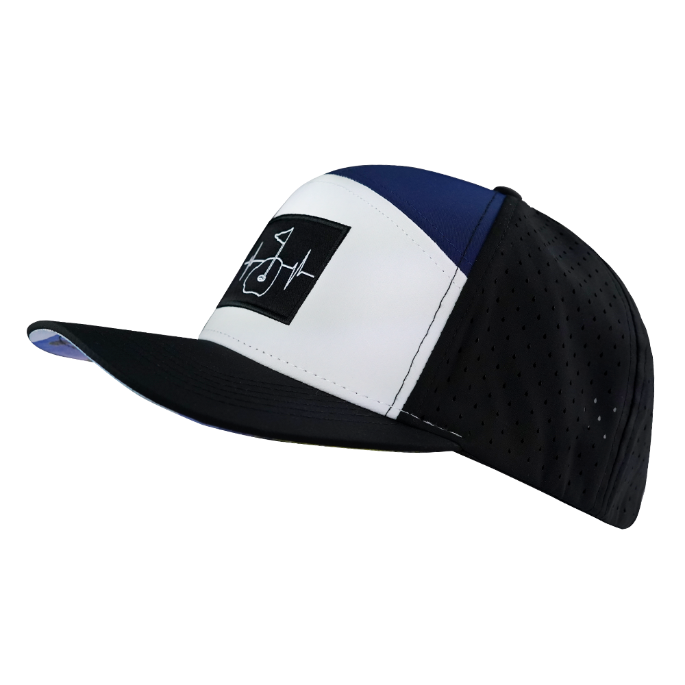 Golf - 7 Panel - Black / White / Navy - Laser Mesh (Unisex)