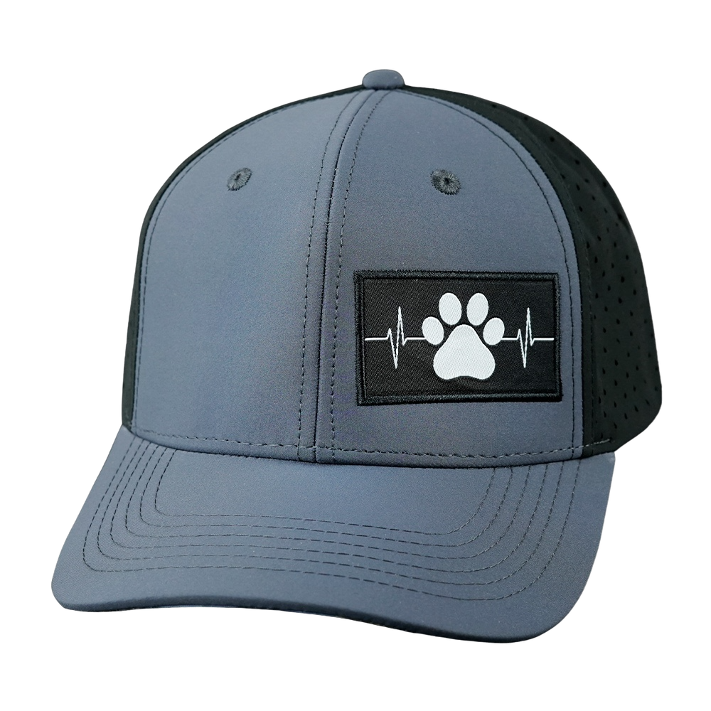 Dog - 6 Panel - Charcoal / Black - Laser Mesh (Unisex)