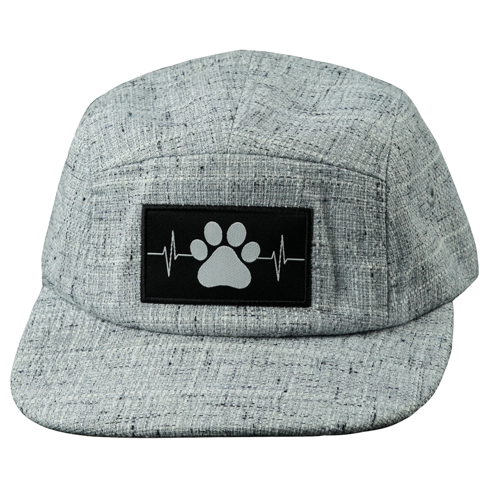 Dog - 5 Panel - Unstructured - Light Gray Hemp - Fabric Back (Unisex)