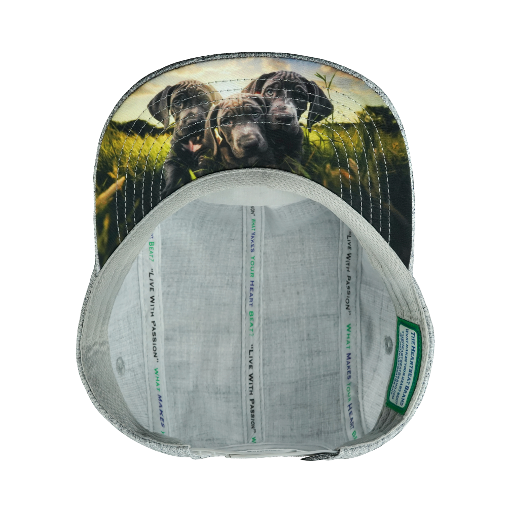 Dog - 5 Panel - Unstructured - Light Gray Hemp - Fabric Back (Unisex)