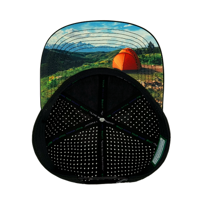 Camping - 7 Panel - Black / Sage - Laser Mesh (Unisex)