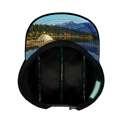 Camping - 5 Panel - Unstructured - Corduroy - Black - Fabric Back (Unisex)