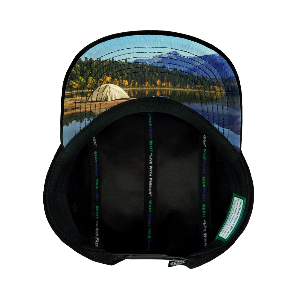 Camping - 5 Panel - Unstructured - Corduroy - Black - Full Fabric (Unisex)