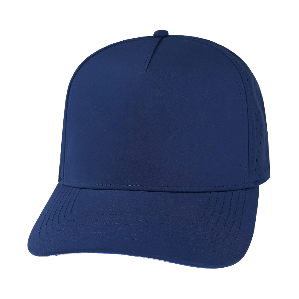 Blank - 5 Panel - Structured - Navy (Unisex) - Laser Mesh