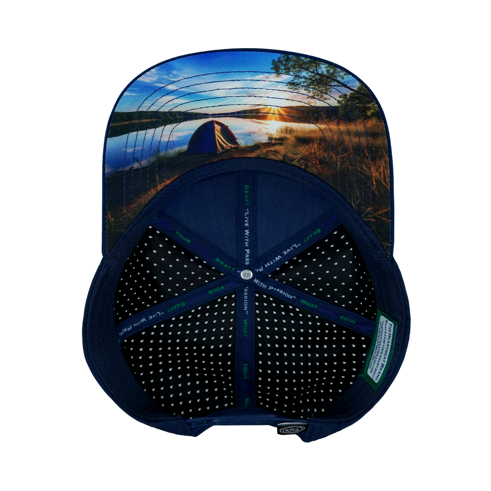 Camping - 7 Panel - Cork - Navy / White - Laser Mesh (Unisex)