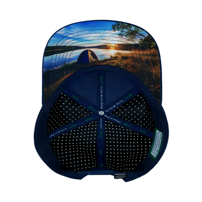 Camping - 7 Panel - Cork - Navy / White - Laser Mesh (Unisex)