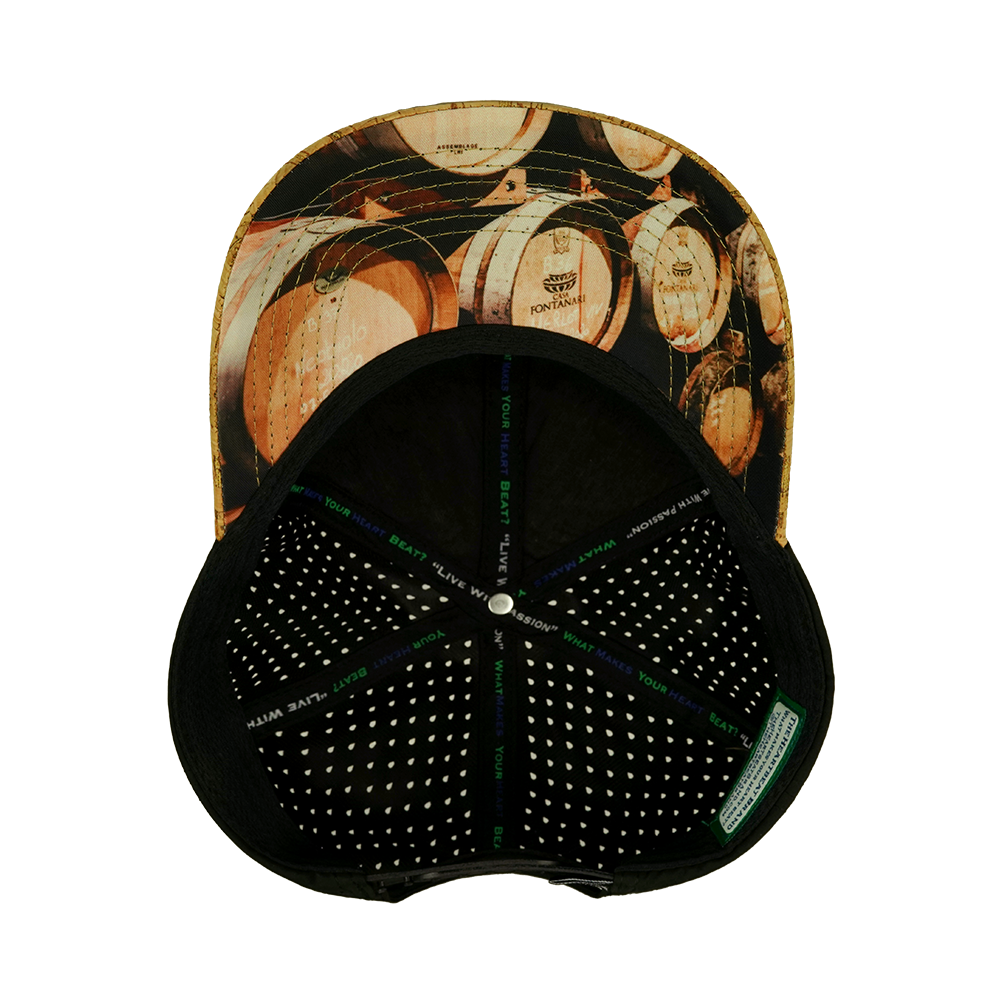 Wine - 6 Panel - Cork - Black - Laser Mesh (Unisex)