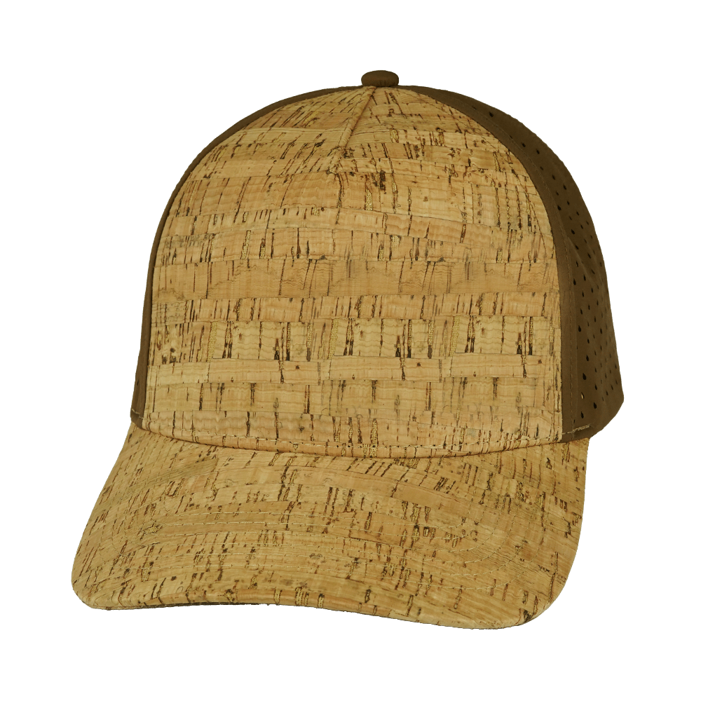 Blank - 5 Panel - Structured - Cork - Brown (Unisex) - Laser Mesh