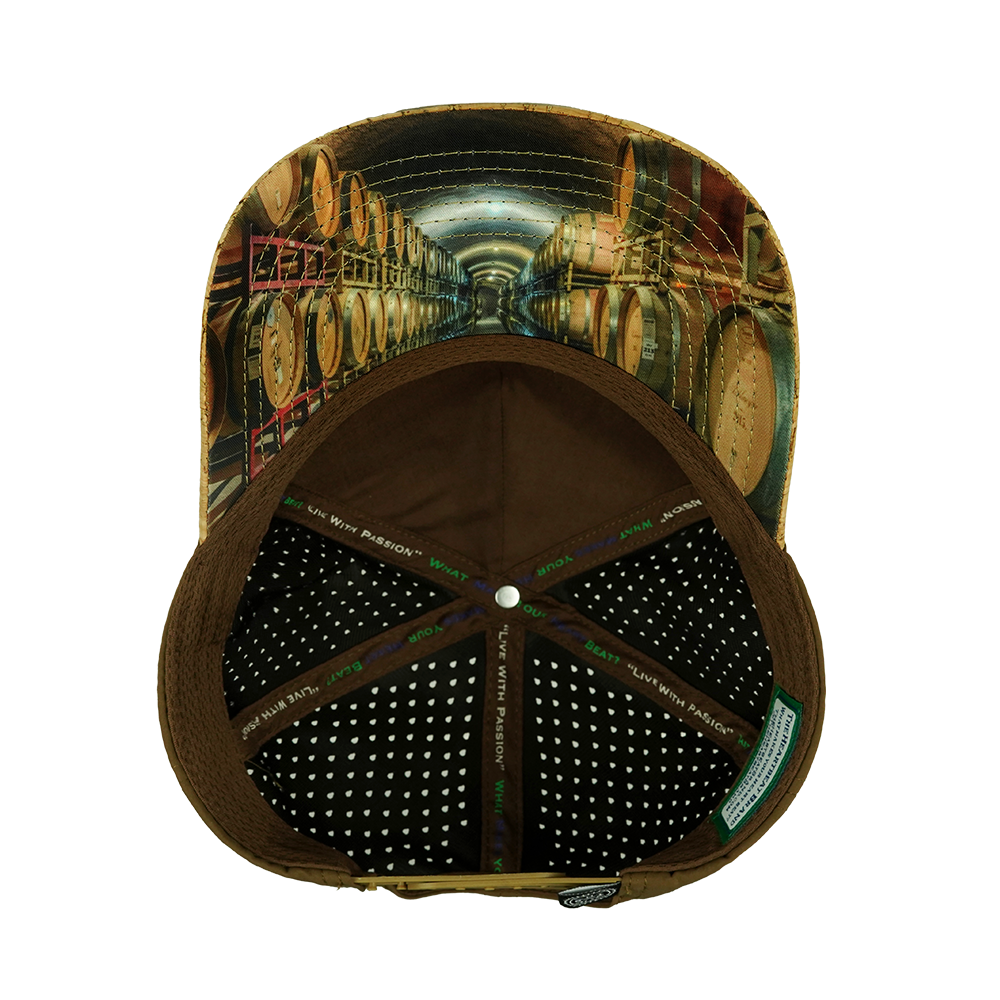 Wine - 5 Panel - Structured - Cork - Brown - Laser Mesh (Unisex)