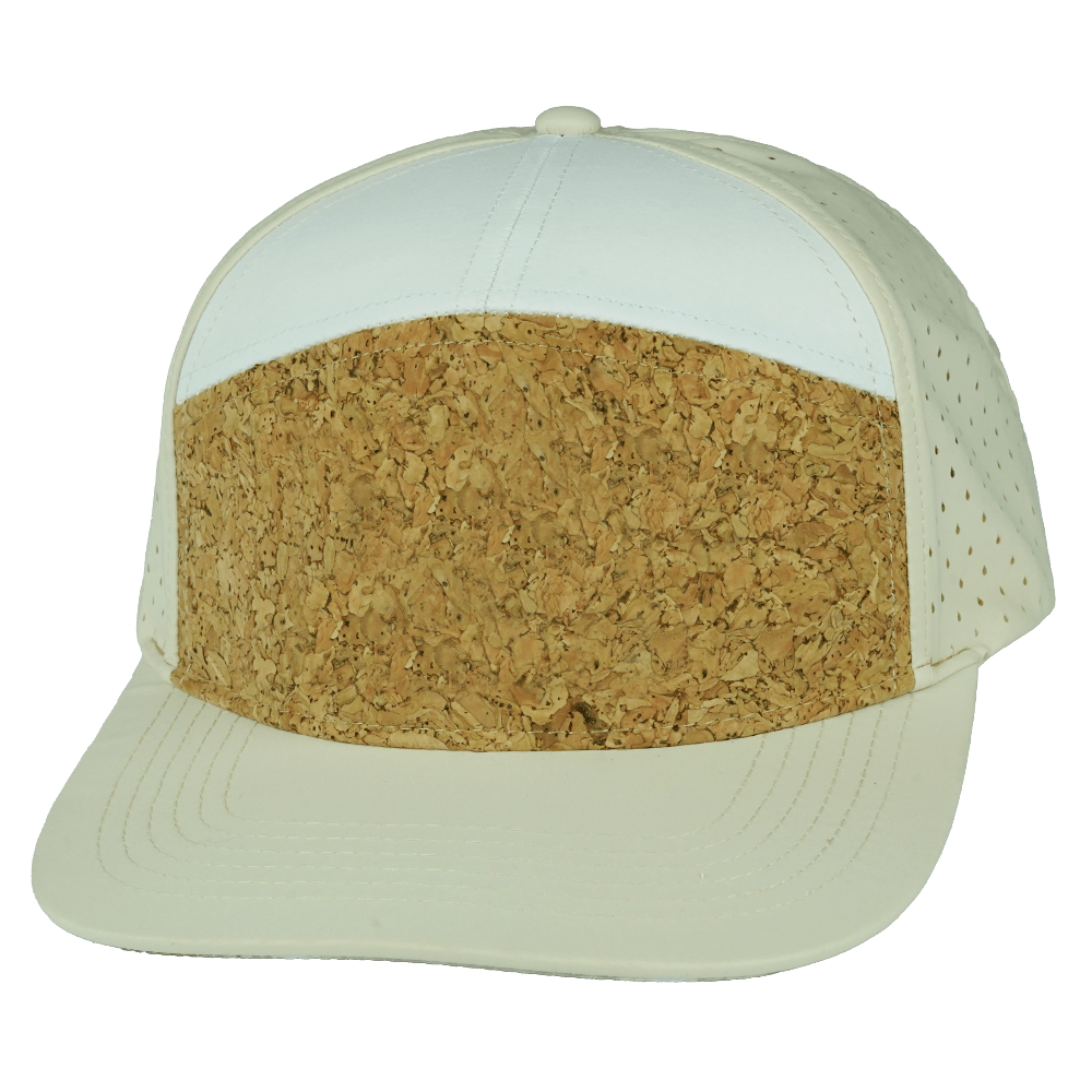 Blank - 7 Panel - Cork - Cream / White (Unisex) - Laser Mesh