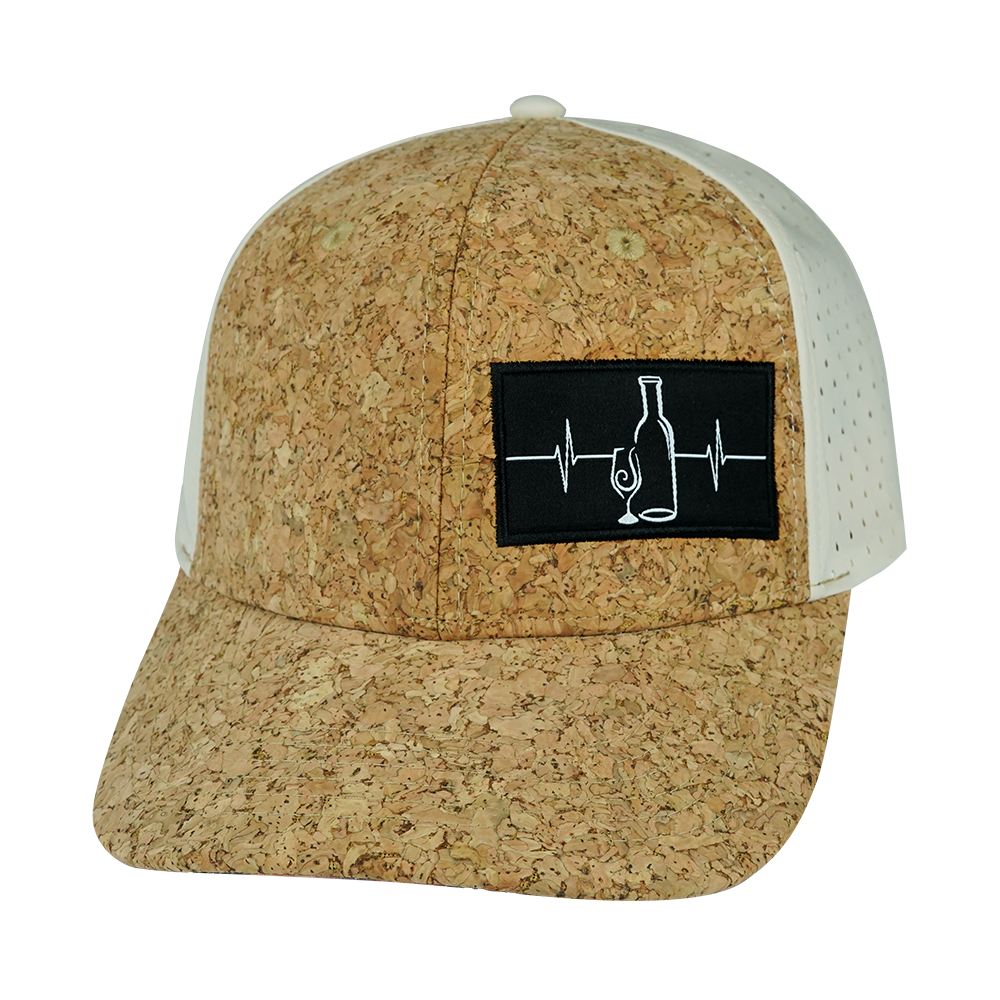 Wine - 6 Panel - Cork - Cream - Laser Mesh (Unisex)