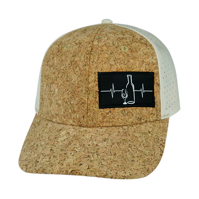 Wine - 6 Panel - Cork - Cream - Laser Mesh (Unisex)