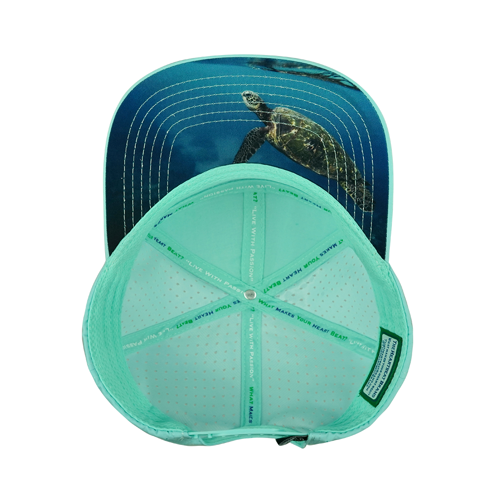 Beach - 7 Panel - Mint / White - Laser Mesh (Unisex)