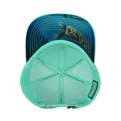 Beach - 7 Panel - Mint / White - Laser Mesh (Unisex)