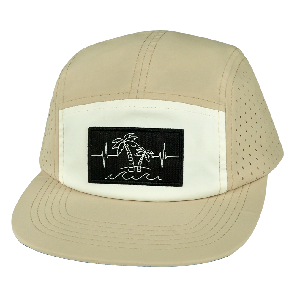 Beach - 5 Panel - Sporty - Unstructured - Sand / White - Laser Mesh (Unisex)