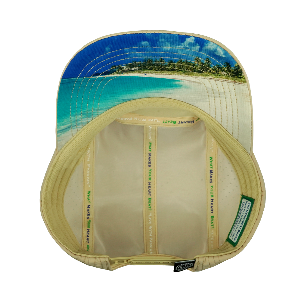 Beach - 5 Panel - Sporty - Unstructured - Sand / White - Laser Mesh (Unisex)