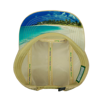 Beach - 5 Panel - Sporty - Unstructured - Sand / White - Laser Mesh (Unisex)