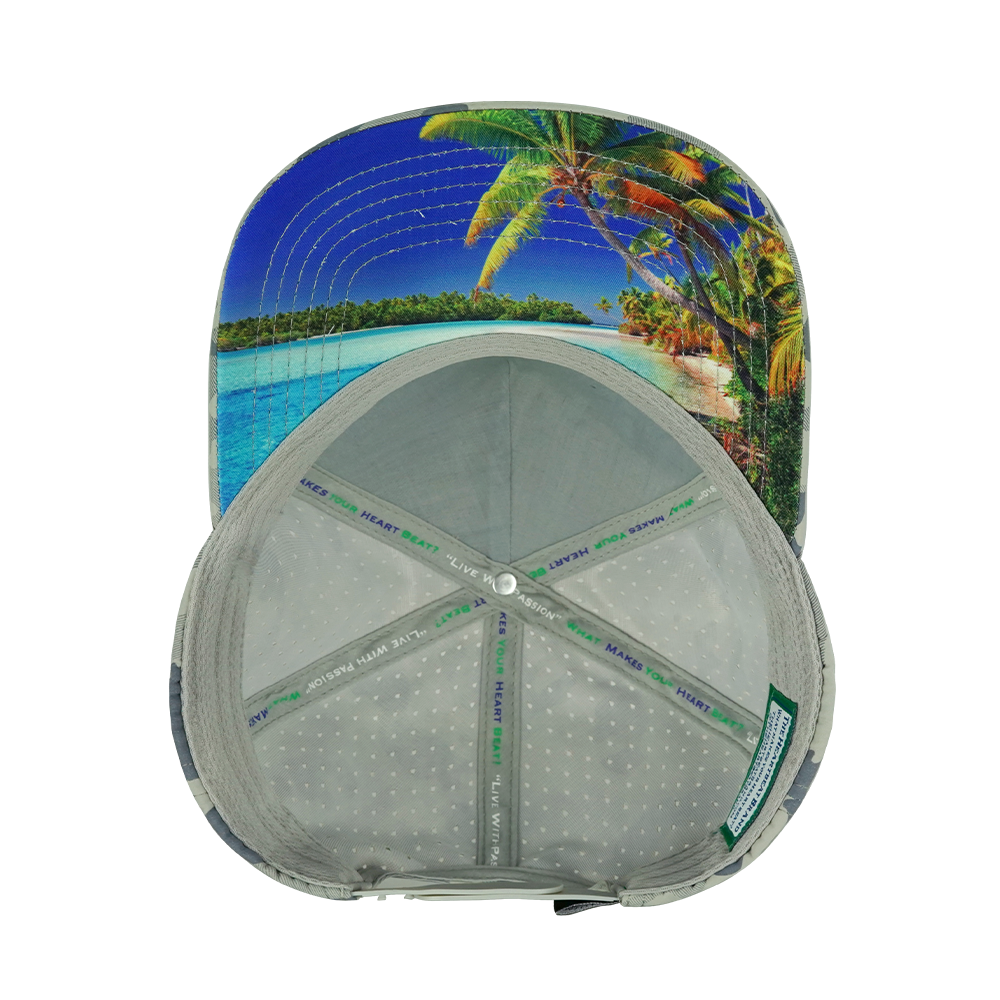 Beach - 5 Panel - Structured - Soft Gray Camo - Laser Mesh (Unisex)