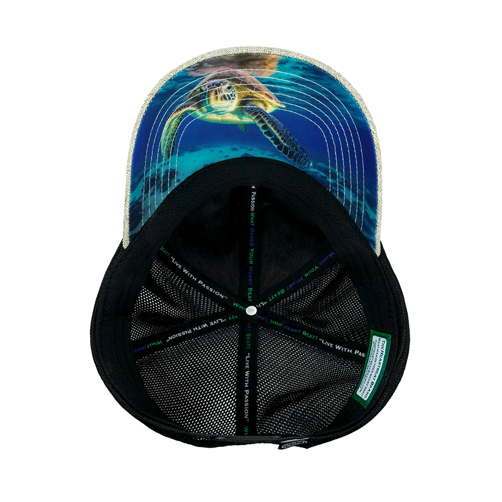 Beach - 6 Panel - Unstructured - Gray Tan Hemp / Black - Soft Trucker Mesh (Unisex)