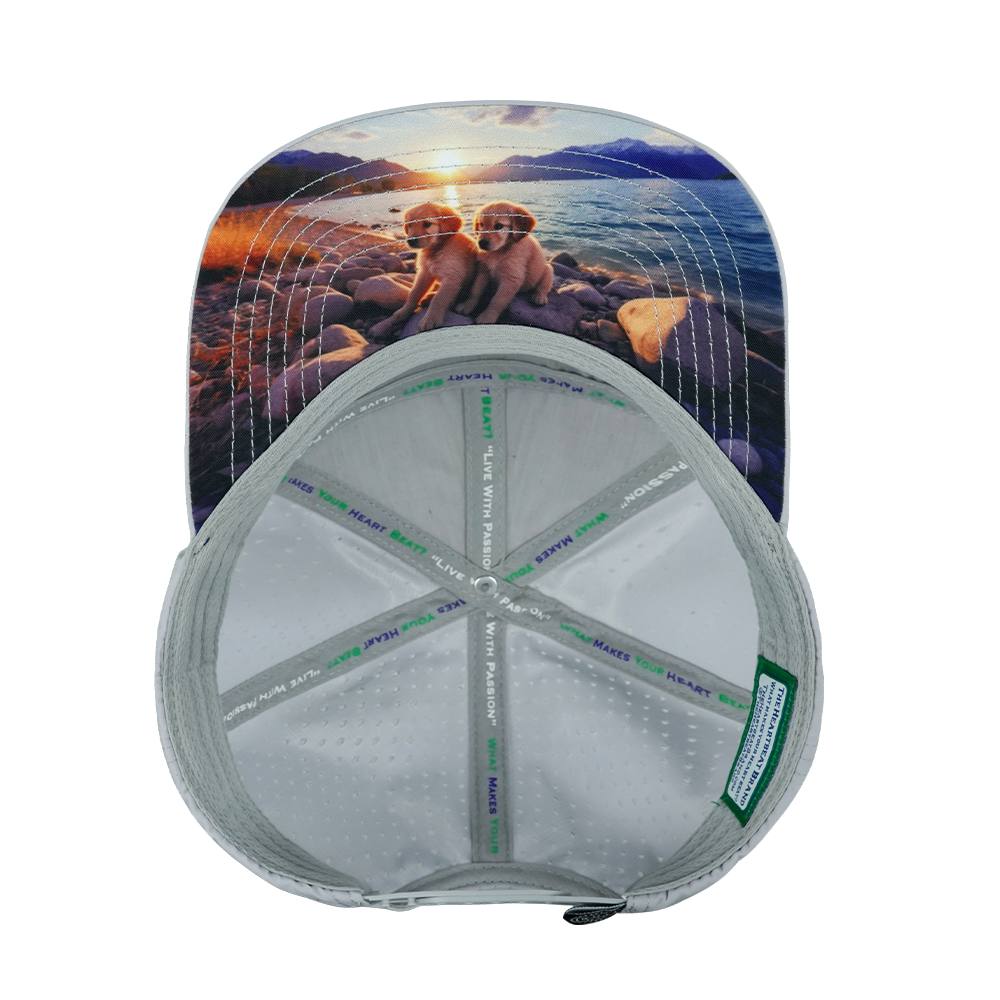 Dog - 7 Panel - Gray / Navy / White - Laser Mesh (Unisex)