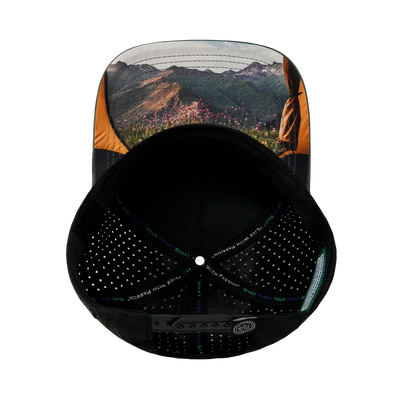 Camping - 5 Panel - Structured - Teal Camo / Black - Laser Mesh (Unisex)