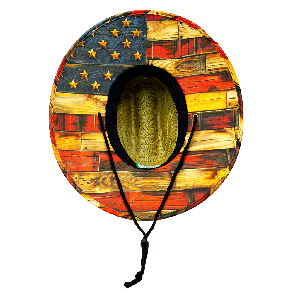 THB - Straw - Flag Stained Wood (Unisex)