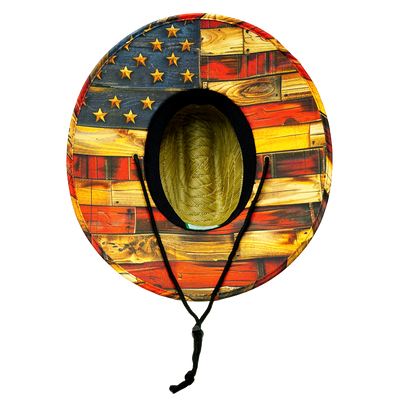 THB - Straw - Flag Stained Wood (Unisex)