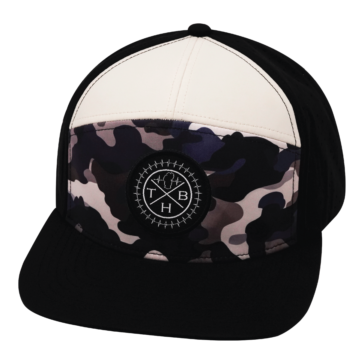 THB - 7 Panel - Desert Night Camo - Black / Cream - Laser Mesh (Unisex)