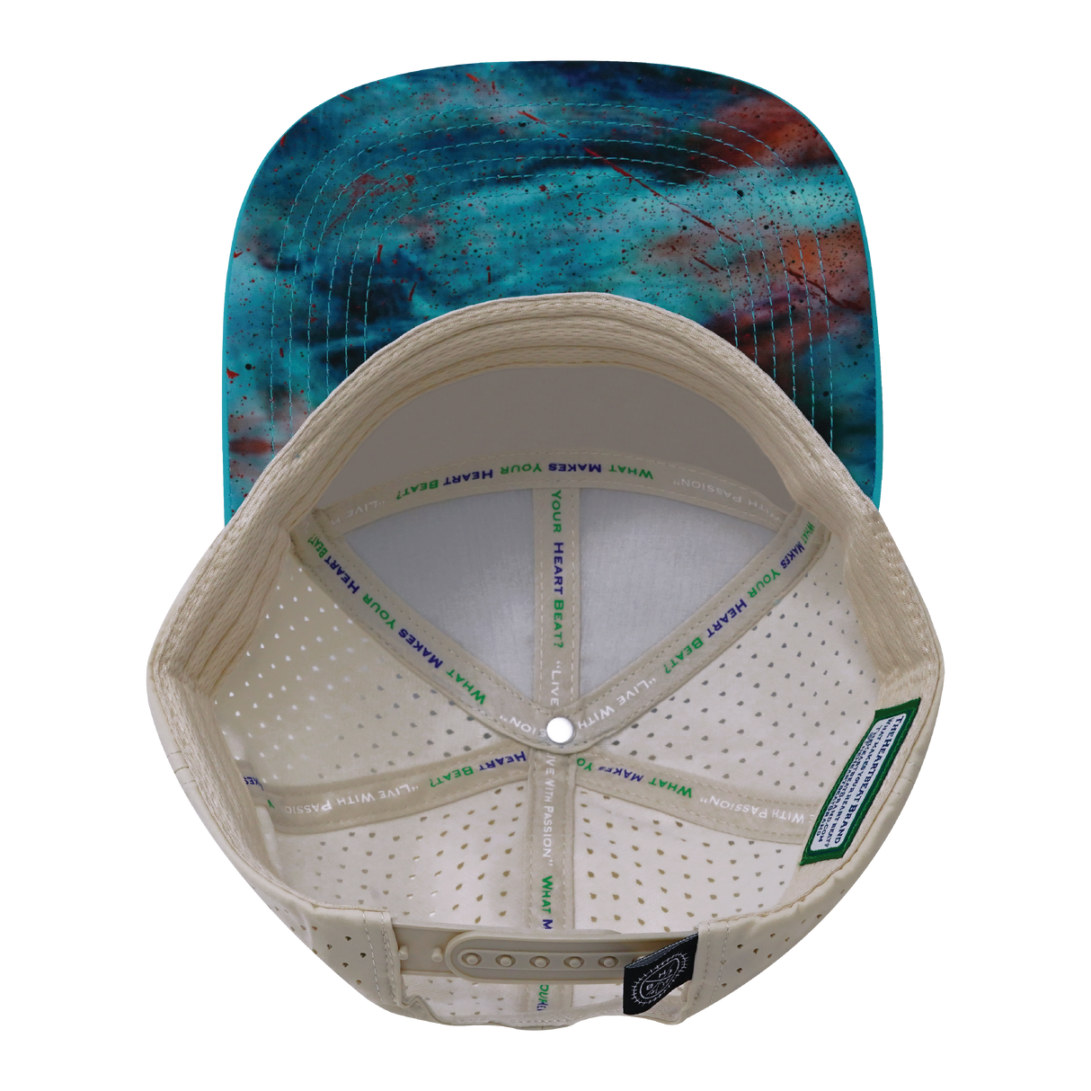 **YOUTH** THB - 7 Panel - Desert Sky - Neon Green Blue / Cream - Laser Mesh (Unisex)