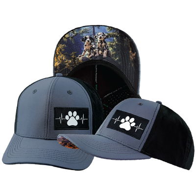 Dog - 6 Panel - Charcoal / Black - Laser Mesh (Unisex)