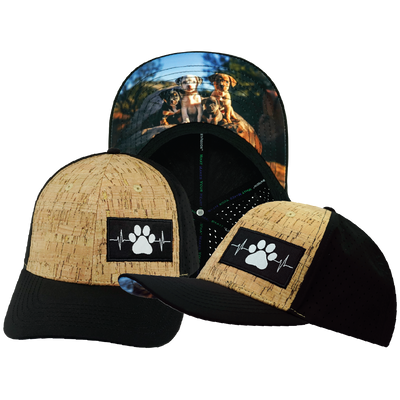 Dog - 6 Panel - Cork - Black - Laser Mesh (Unisex)