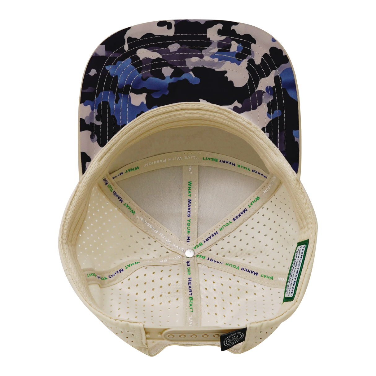 **YOUTH** THB - 7 Panel - Dusk Camo - Cream / Charcoal - Laser Mesh (Unisex)