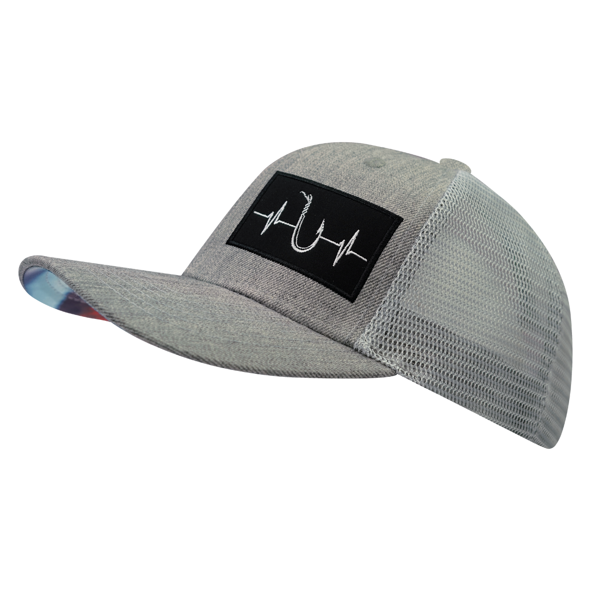 Fishing - 6 Panel - Heather Gray / Gray - Trucker Mesh (Unisex)
