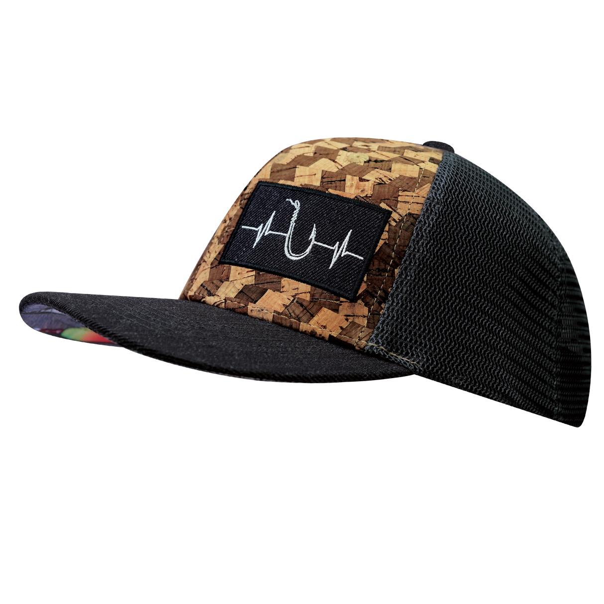 Fishing - 6 Panel - Cork - Charcoal Gray - Trucker Mesh (Unisex)