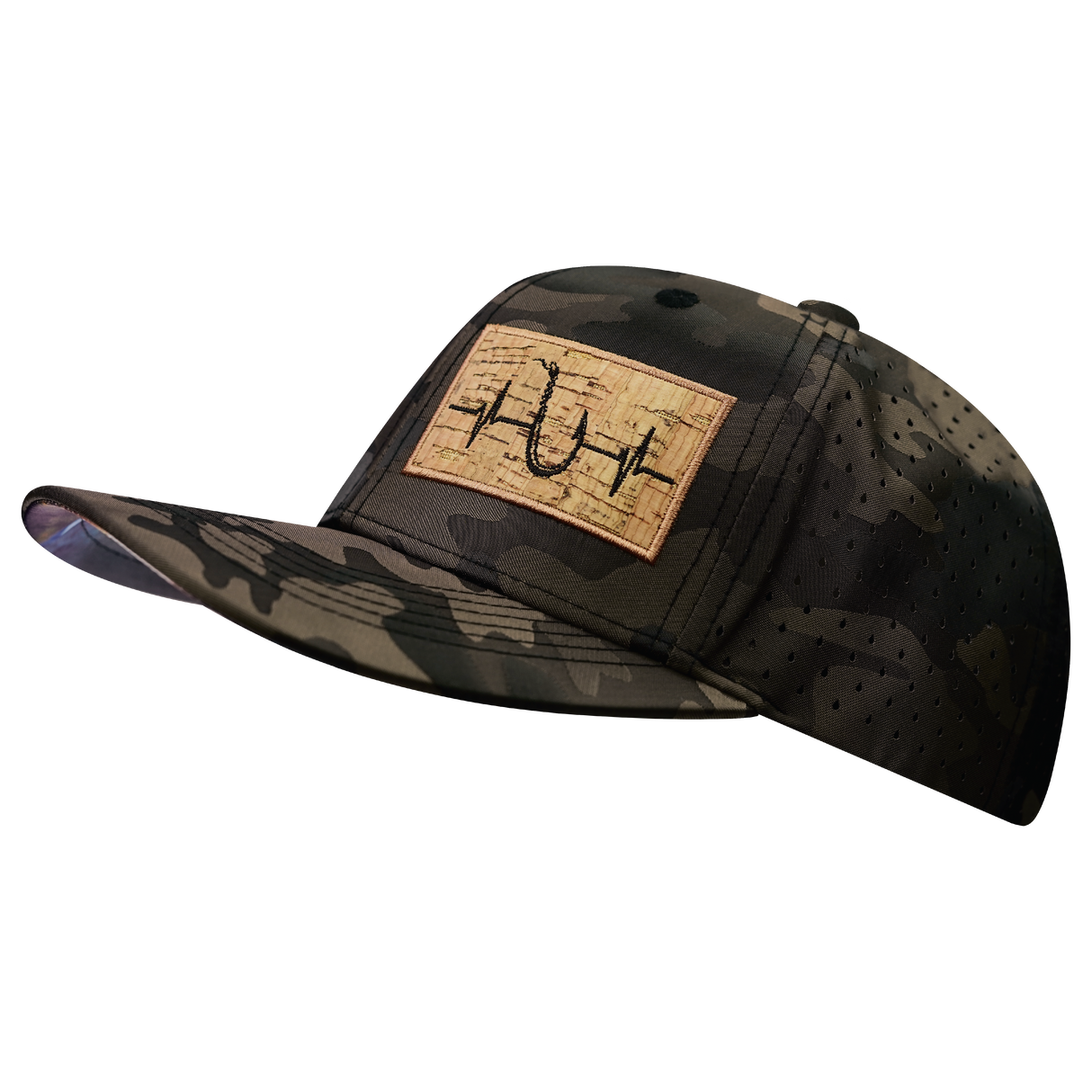 Fishing - 6 Panel - Tan Camo - Laser Mesh (Unisex)