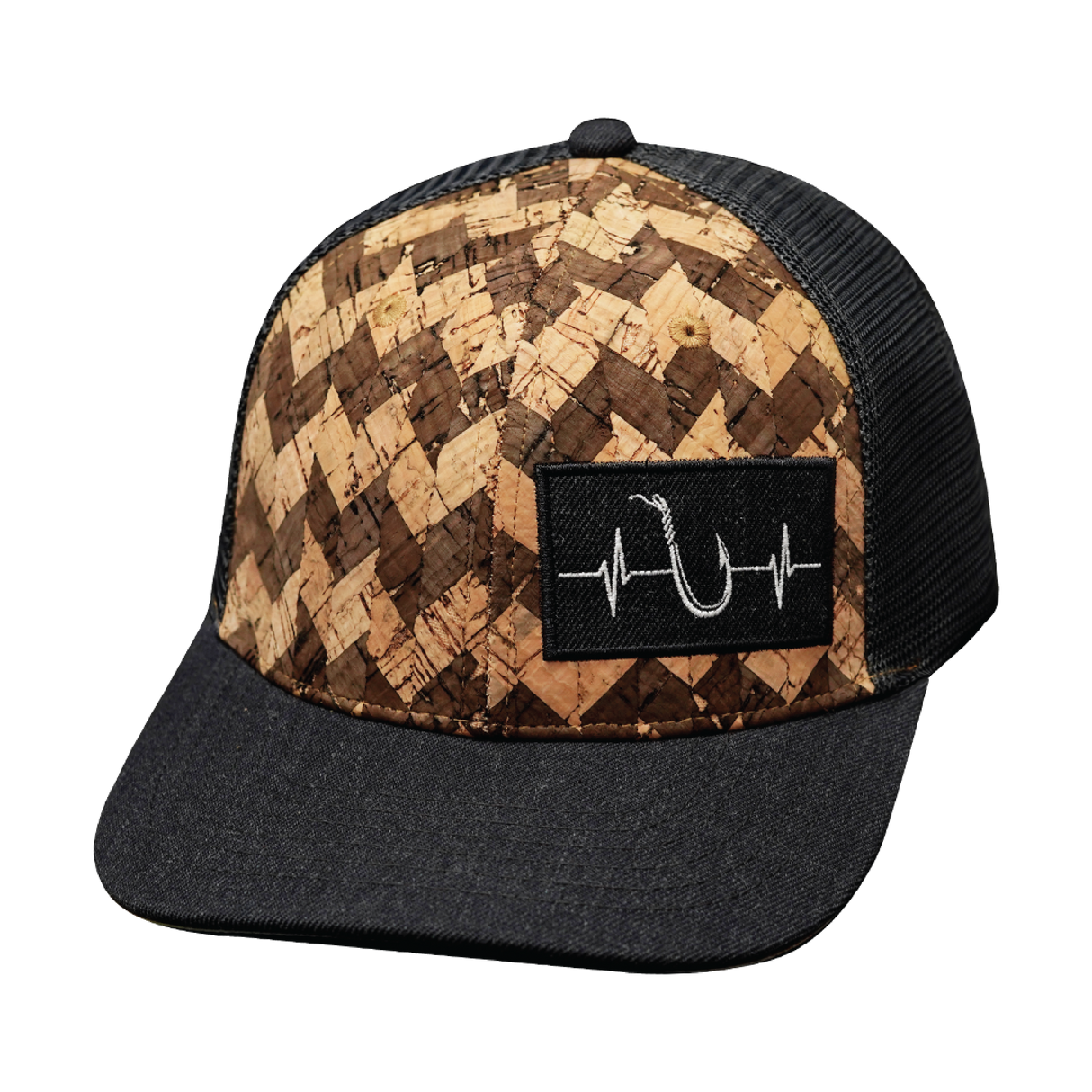 Fishing - 6 Panel - Cork - Charcoal Gray - Trucker Mesh (Unisex)