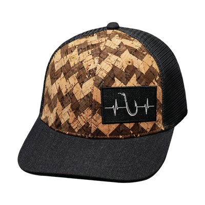 Fishing - 6 Panel - Cork - Charcoal Gray - Trucker Mesh (Unisex)