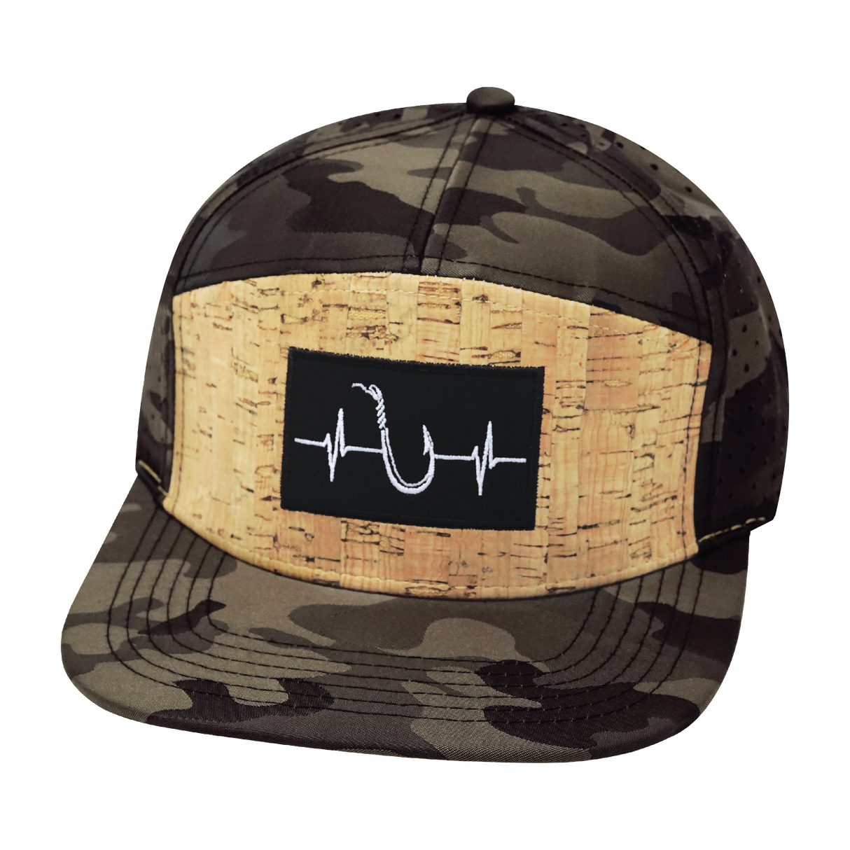 Fishing - 7 Panel - Cork - Tan Camo - Laser Mesh (Unisex)