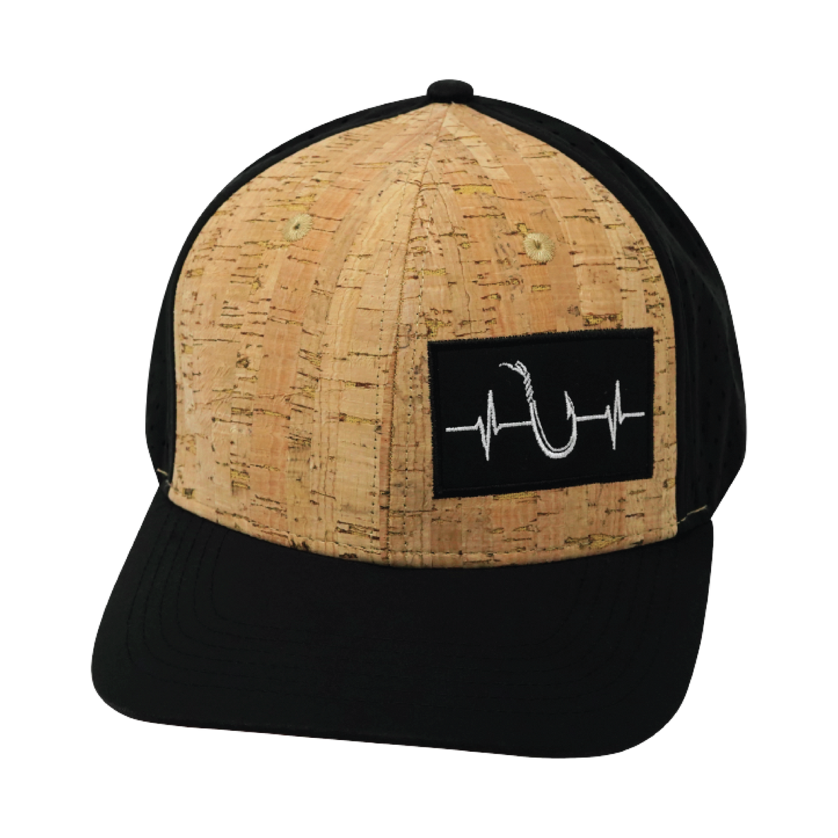 Fishing - 6 Panel - Cork - Black - Laser Mesh (Unisex)