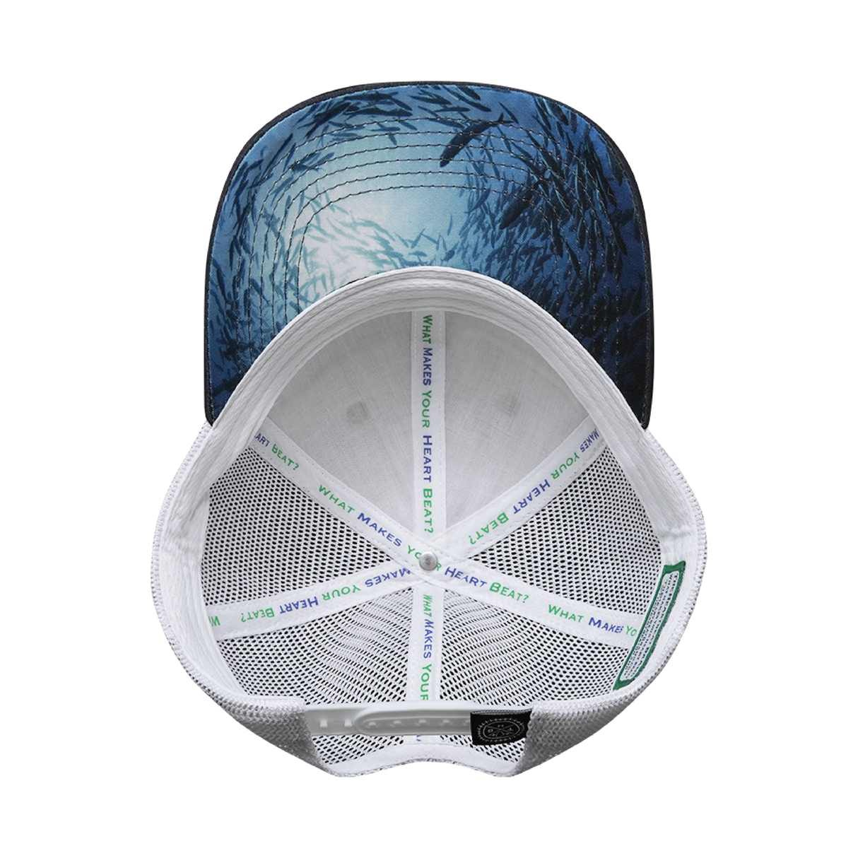 Fishing - 6 Panel - Shallow Fit - Ocean Blue / White - Trucker Mesh (Unisex)