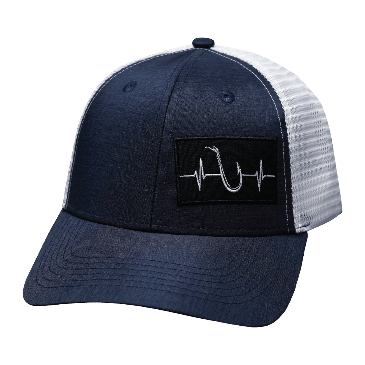 Fishing - 6 Panel - Shallow Fit - Ocean Blue / White - Trucker Mesh (Unisex)