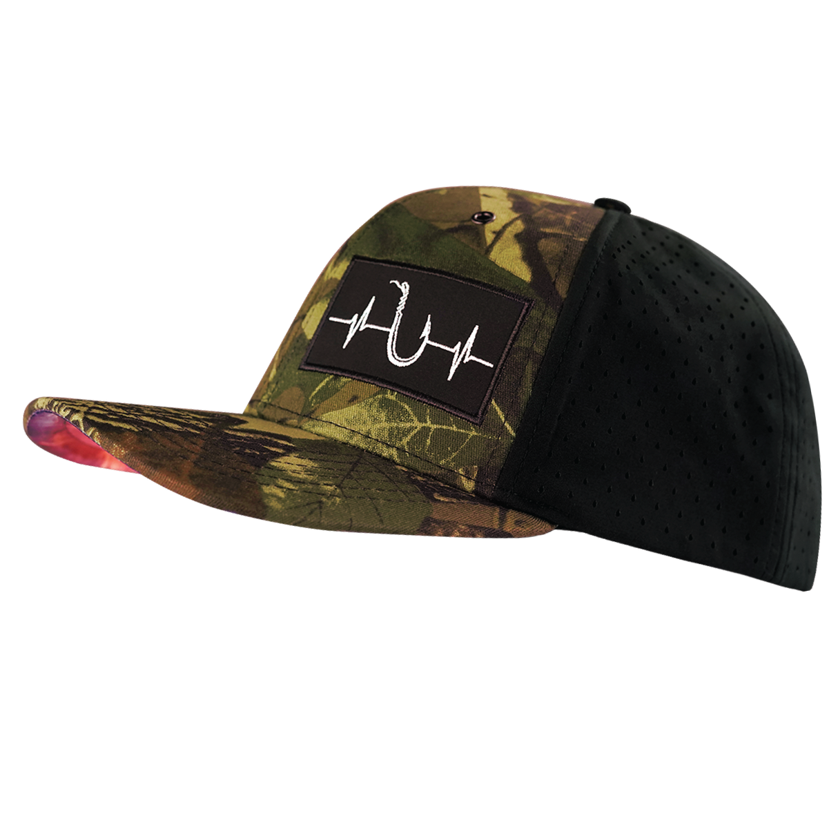 Fishing - 6 Panel - Tan Tree Camo / Black - Laser Mesh (Unisex)