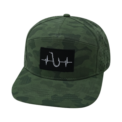Fishing - 7 Panel - Soft Teal Camo - Laser Mesh (Unisex)