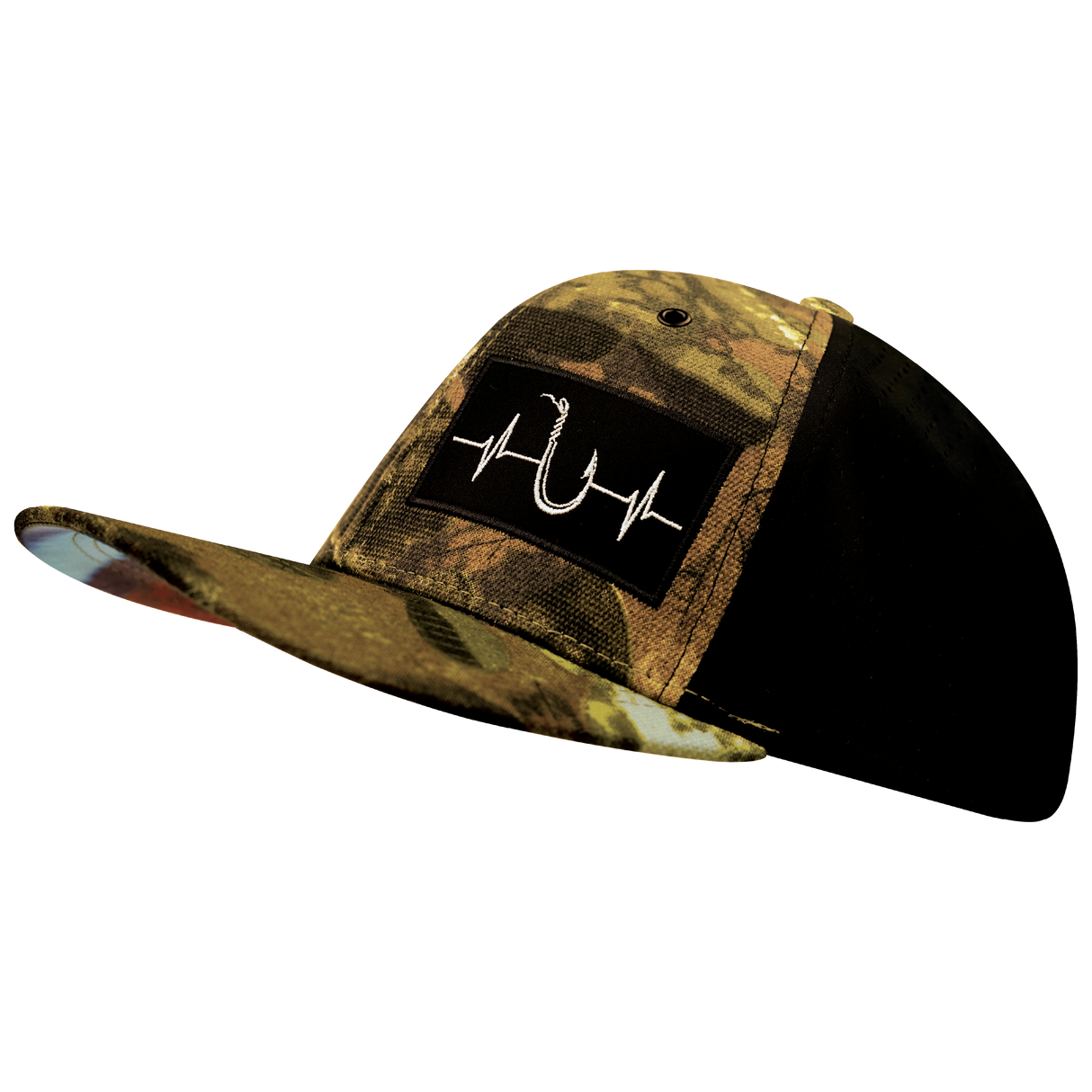 Fishing - 6 Panel - Maple Leaf Camo / Black - Laser Mesh (Unisex)
