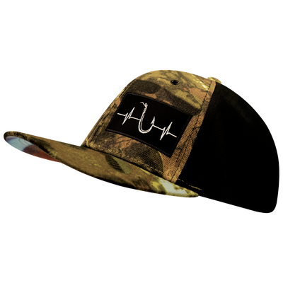 Fishing - 6 Panel - Maple Leaf Camo / Black - Laser Mesh (Unisex)