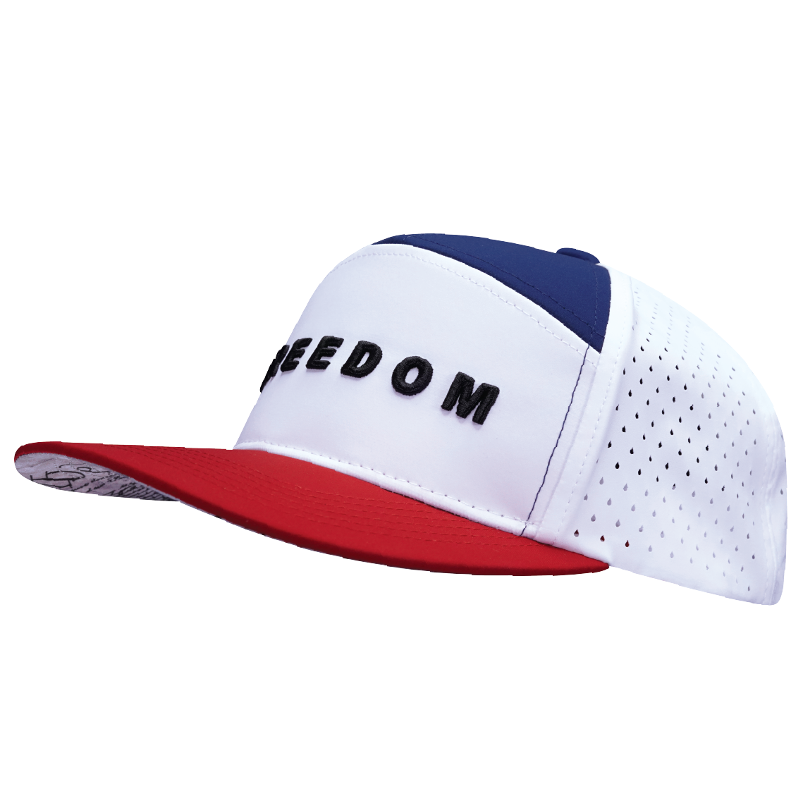 FREEDOM Hat - Flat Bill - Dark Red / White / Navy