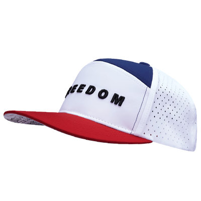 FREEDOM Hat - Flat Bill - Dark Red / White / Navy