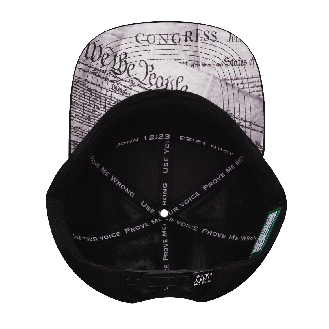 FREEDOM Hat - Flat Bill - Black / Dark Red - Laser Mesh