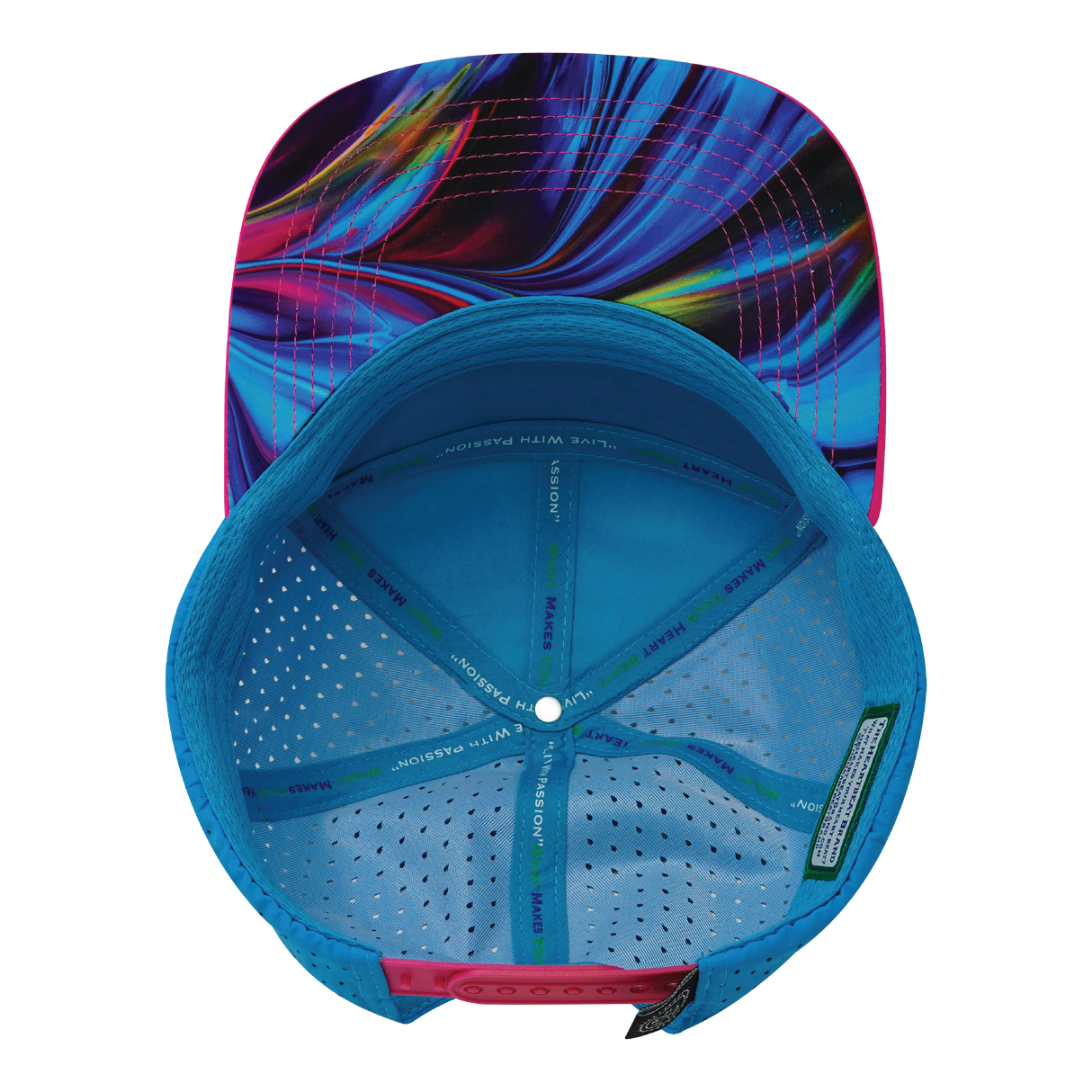 THB - 7 Panel - Feather Glow - Neon Pink / White / Neon Blue - Laser Mesh (Unisex)
