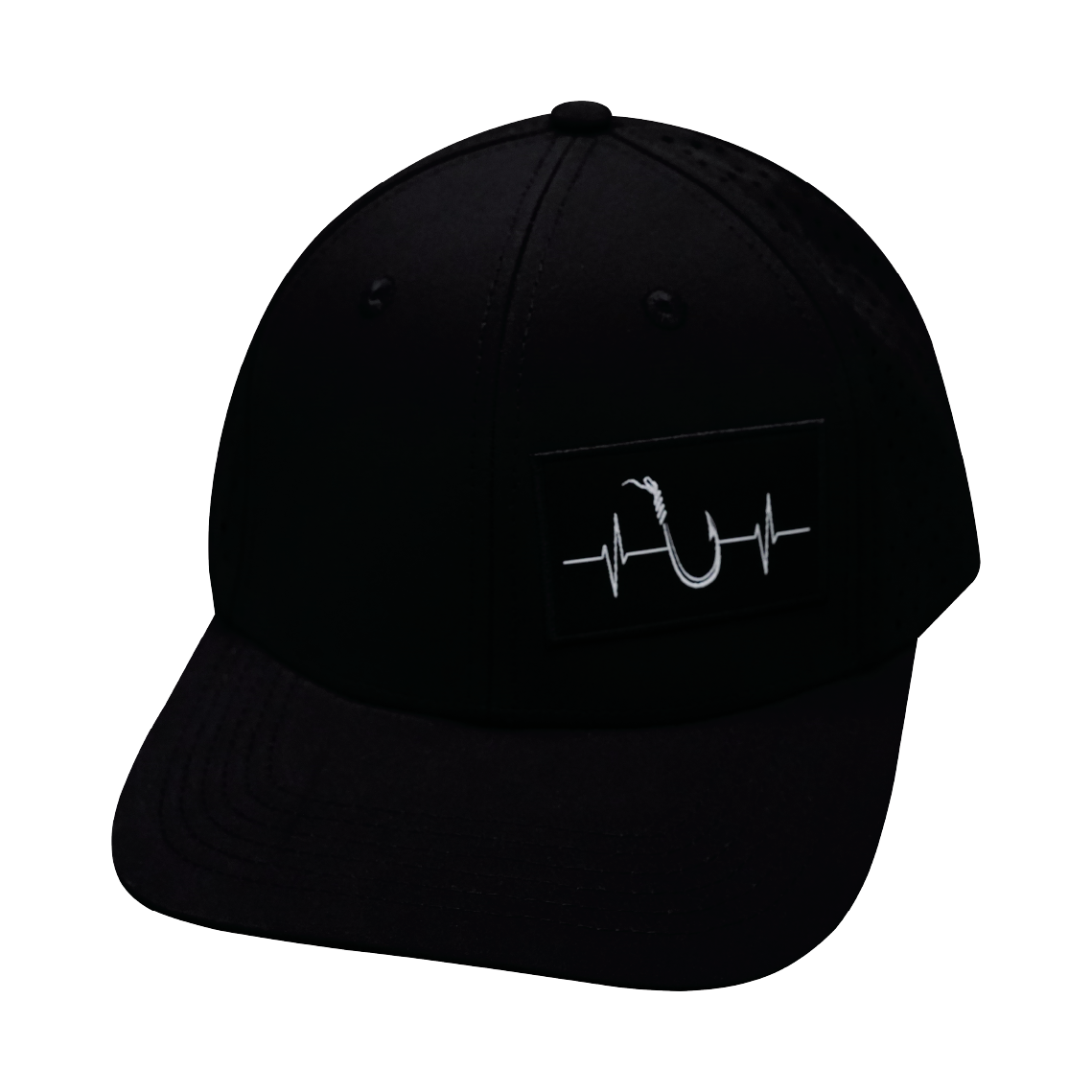 Fishing - 6 Panel - Black - Laser Mesh (Unisex)